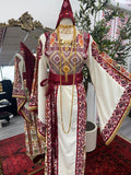 Long sleeve heavy thobe with beads