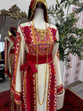 Beige heavy embroidered thobe